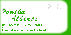 monika alberti business card