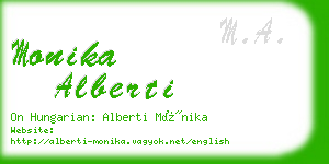 monika alberti business card